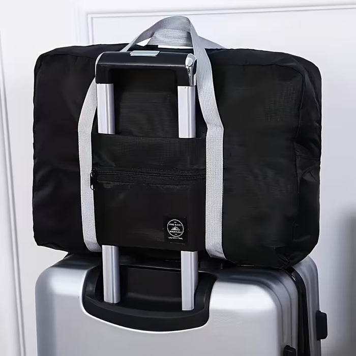 1pc Bolsa de Viaje Ligera de Tela Oxford - Plegable, Equipaje Portátil con Correa Fija para el Hombro