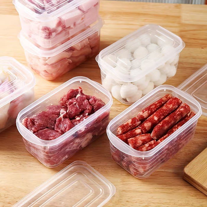 Juego de 8 recipientes para almacenamiento de alimentos con tapa abatible de 23.67 oz