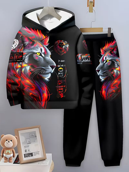 Conjunto deportivo para hombres con estampado 3D, para exteriores