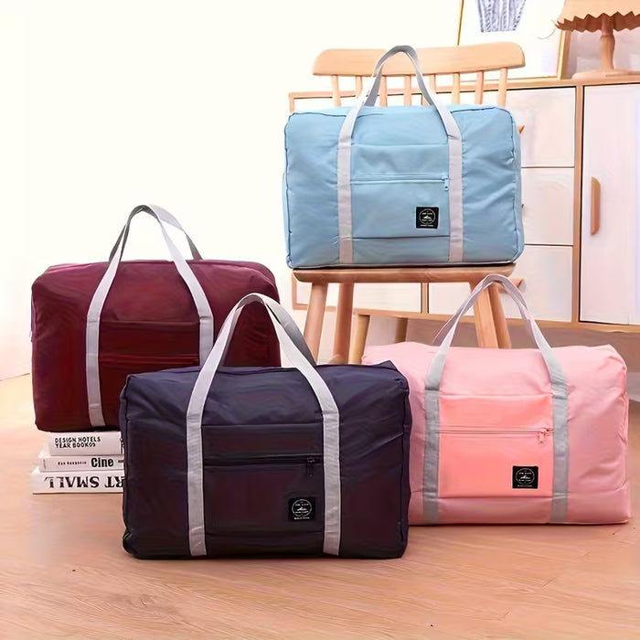 1pc Bolsa de Viaje Ligera de Tela Oxford - Plegable, Equipaje Portátil con Correa Fija para el Hombro