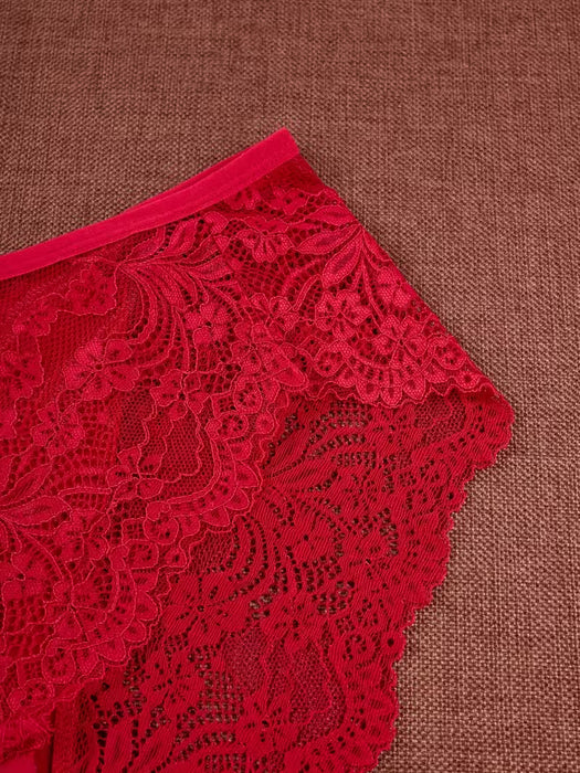 3 Piezas de Bragas Sexys de Encaje Talla Grande para Mujer Lencería