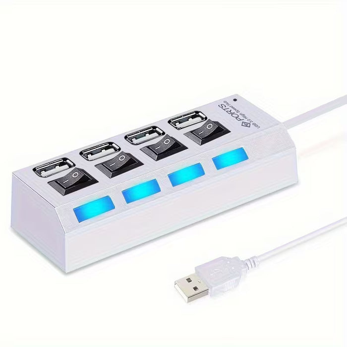 1 unidad de concentrador USB 2.0, concentrador USB multipuerto, divisor USB