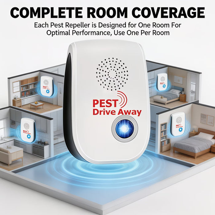 6 piezas Repelente de mosquitos con nueva tecnología de ondas de sonido