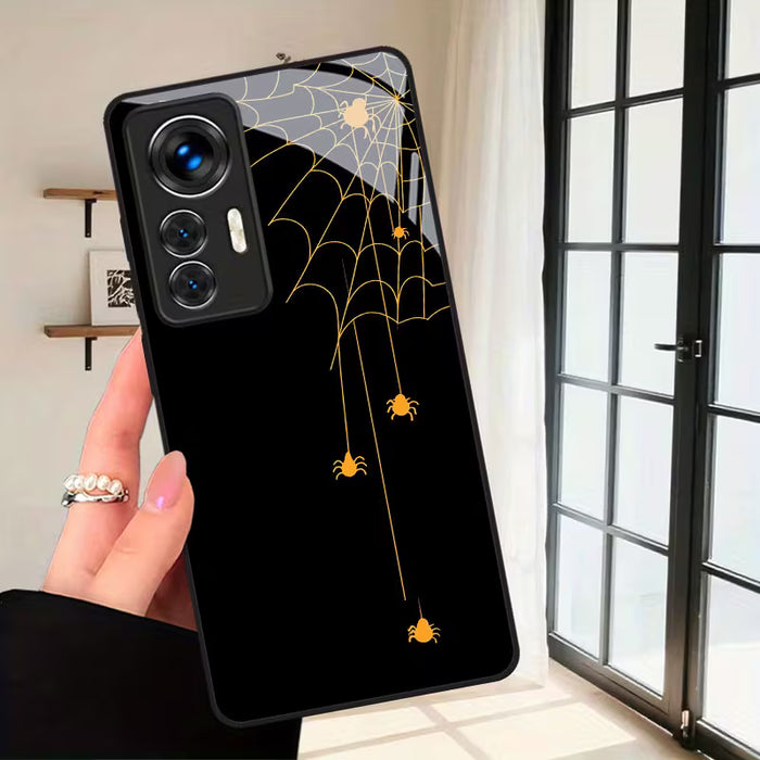 Funda para Teléfono - Funda Dorada con Estampado de Telaraña para Xiaomi 13 Lite 5G