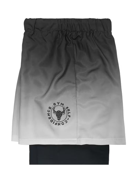 Shorts Deportivos Casuales para Hombre Con Patrón De Impresión De Toro Y Letras GYM