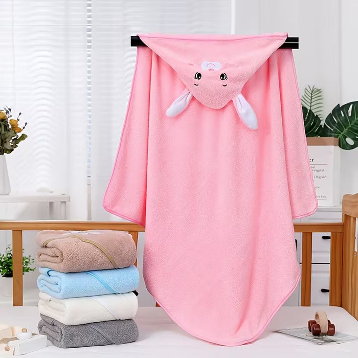 SHEIN Toalla de Baño con Capucha de Forro Polar Coral Ultra