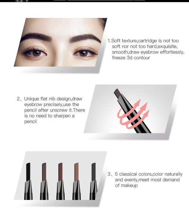 Drawing Cepillo de doble cabeza para cejas 2 en 1