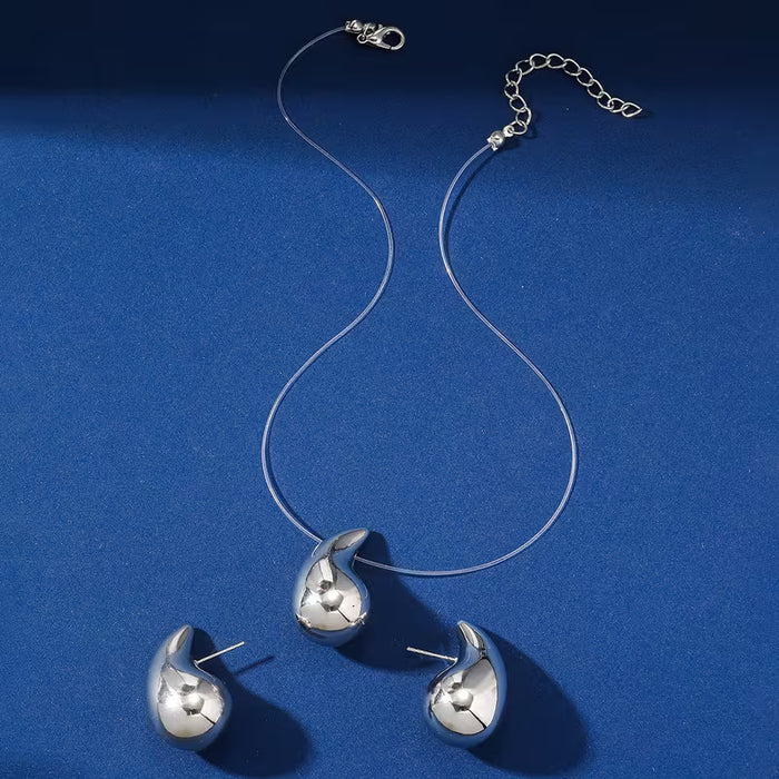 Collar Minimalista con Colgante de Coma Brillante de Diseñador, para Mujeres