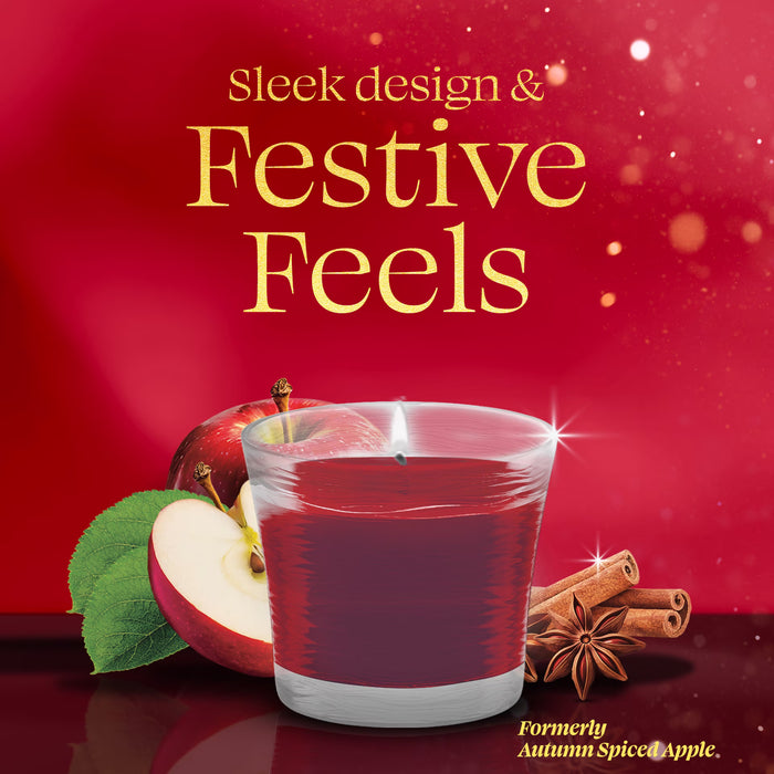 Glade® Vela en frasco, Manzana Cálida y Especias, 115 g, paquete de 2
