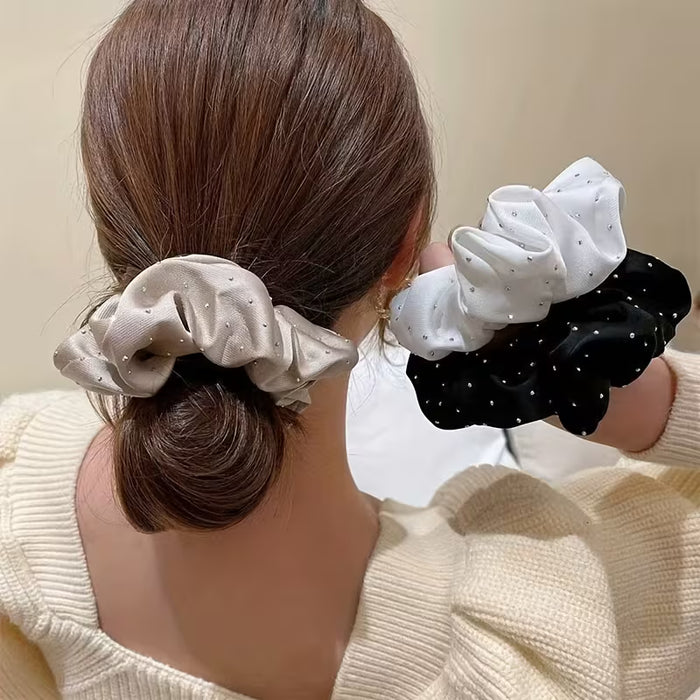 Juego de 3 diademas de moda simples con lazo grande de un solo color