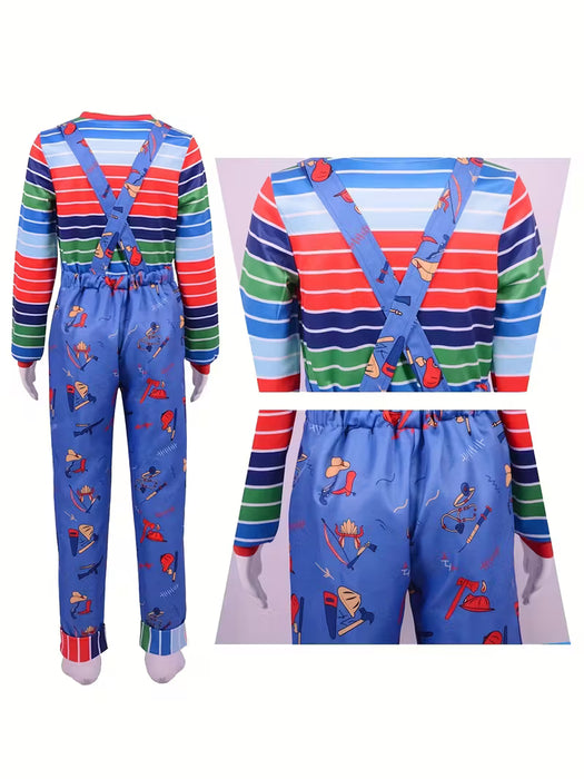 Disfraz de Cosplay de Halloween Chucky Doll, Temporada Dos, con Estampado de Cuerpo Completo