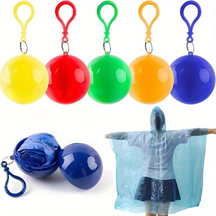 1pc Impermeable Portátil Colorido con Gancho, Material PP Ligero y Duradero