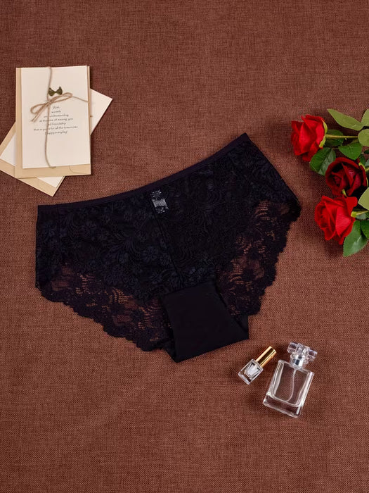 3 Piezas de Bragas Sexys de Encaje Talla Grande para Mujer Lencería