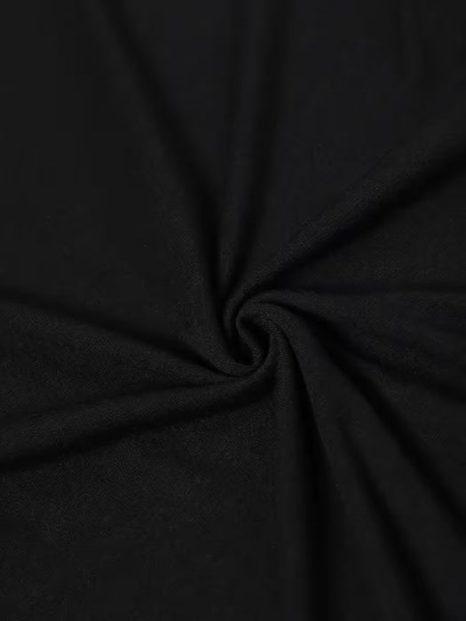 Camiseta Casual Negra de Talla Grande para Mujer - Diseño de Corazón y Corazón Brillante