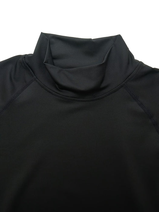 Juego de 3 Camisetas de Compresión para Hombre con Cuello Alto Manga Larga