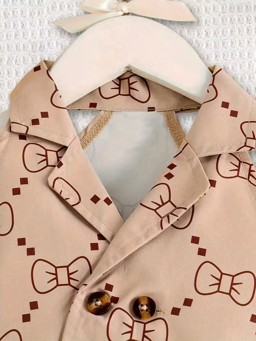 Conjunto de 2 piezas con estilo para niñas, que incluye un top sin mangas y una falda plisada