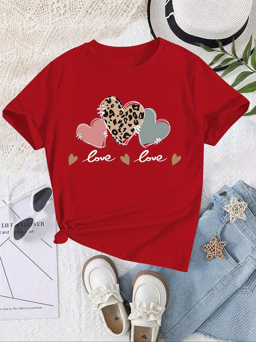 Camiseta Casual de Moda para Mujeres, Cuello Redondo, Manga Corta