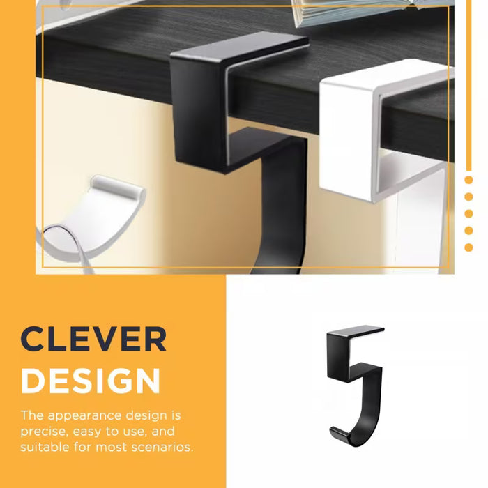 1 Gancho de mesa en forma de 5 para bolsos, ideal para sujetar mochilas