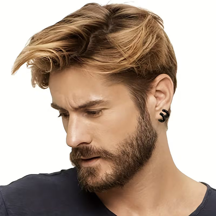 4 Pares, Pendientes De Aro Pequeños De Acero Inoxidable