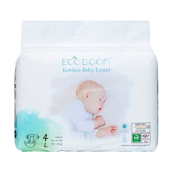 ECO BOOM Pañales de bambú natural puro talla 4/L 9 - 14 kg - Quierox - Tienda Online