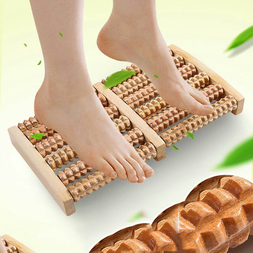Eco Rodillo masajeador de pies de madera para fascitis plantar - Quierox - Tienda Online