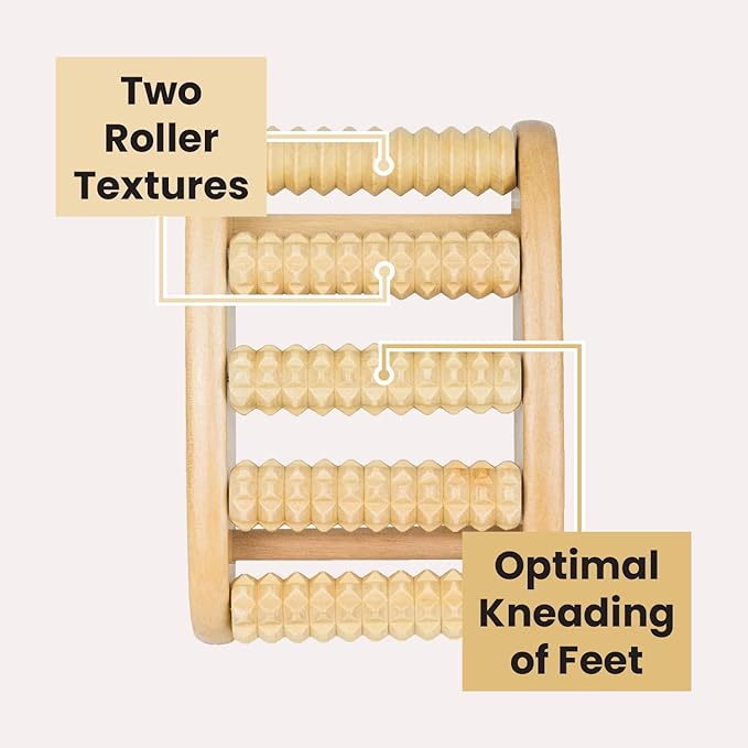EcoPro Masajeador de pies de madera natural de terapia de reflexología - Quierox - Tienda Online