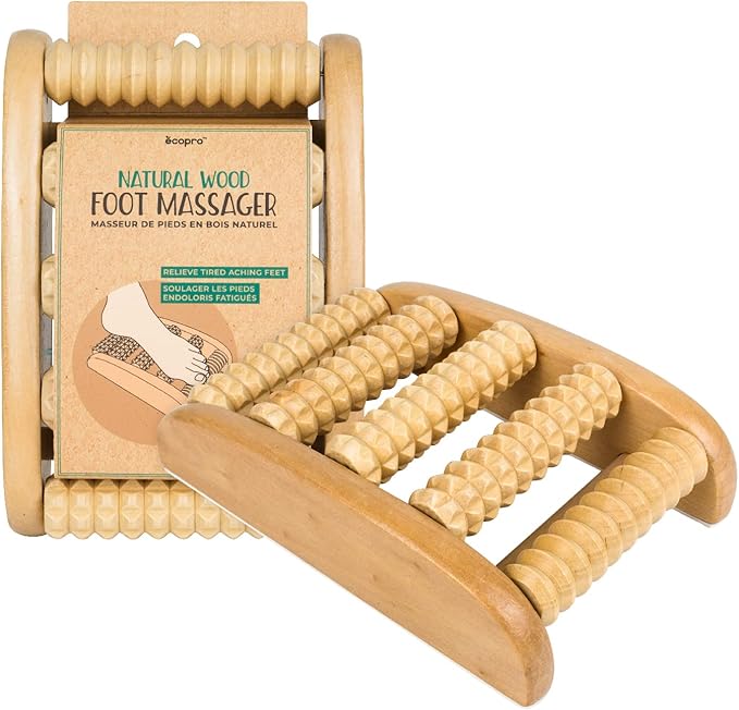 EcoPro Masajeador de pies de madera natural de terapia de reflexología - Quierox - Tienda Online