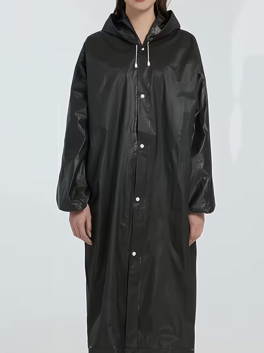 Impermeable Largo de EVA Duradero con Capucha Ajustable - Ligero, Transpirable