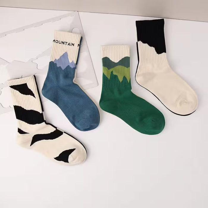 Calcetines Asimétricos de Estilo AB para Mujer - 5 Pares