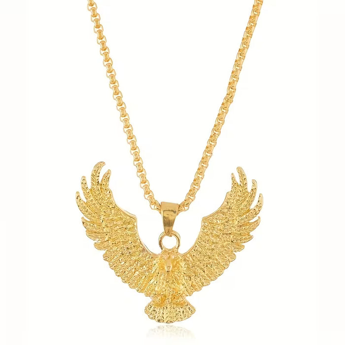 Collar con Colgante de Águila para Hombre - Elegante Joyería Vintage Hip Hop