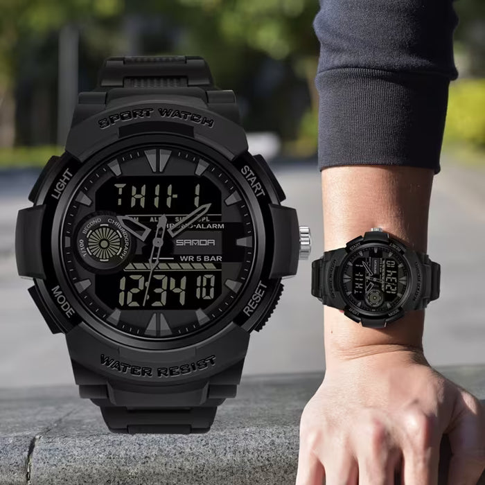 Reloj Deportivo de Lujo para Hombre SANDA con Luz Trasera Digita