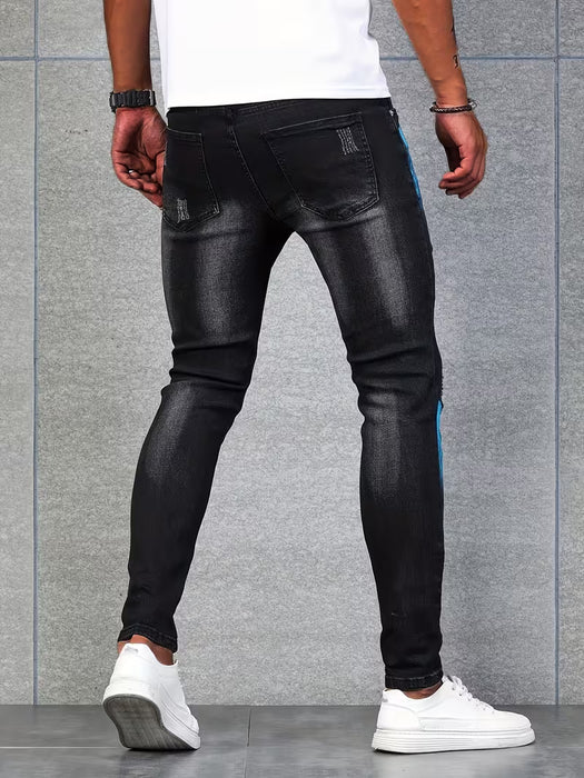 Shein Pantalones ajustados de mezclilla sintética para hombre