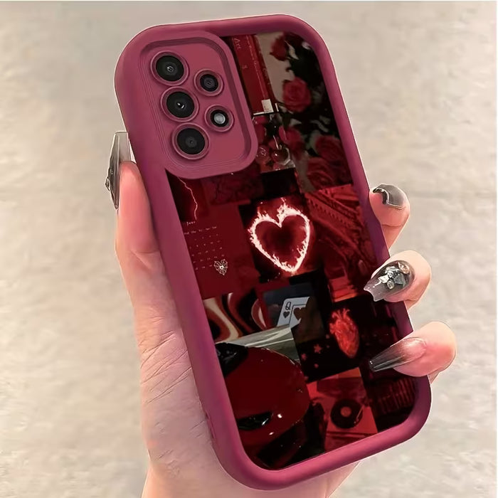 Funda para teléfono con Diseño abstracto de corazón de fuego para iphone 12
