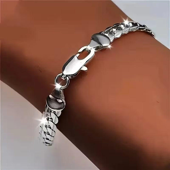 Pulsera de eslabones cubanos de 1 pieza, elegante y minimalista