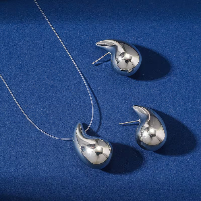 Collar Minimalista con Colgante de Coma Brillante de Diseñador, para Mujeres