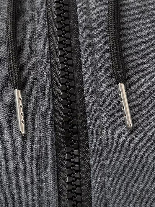 Sudadera con Capucha y Cremallera Acolchada de Moda Deportiva Casual