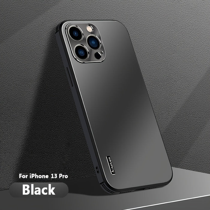 Funda Protectora Mate con Patrón Retro de Metal Frosted y Marco Suave para iphone 13 pro