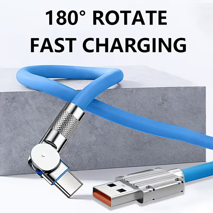 Cable de datos USB A-USB C de 100W de alta velocidad con carga rápida