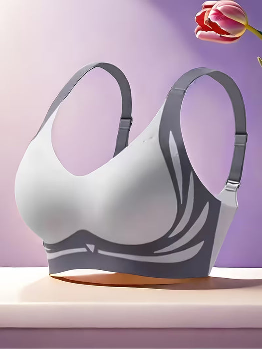 Conjunto de 4 piezas de ropa interior de verano para mujer con copa fija, push-up