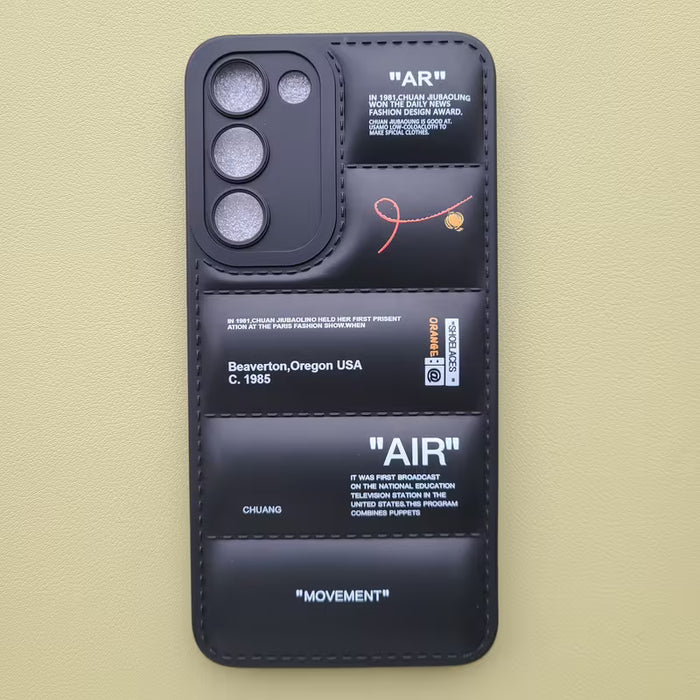 Funda para telefono con  diseño de chaqueta de plumas de lujo para galaxy A35