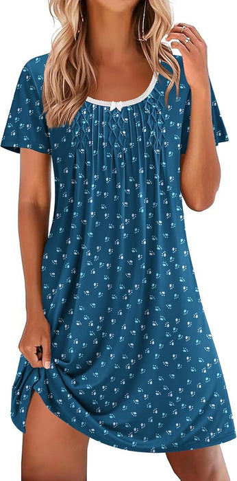 Ekouaer Camisones para Mujeres Camisas de Dormir Plisadas - Quierox - Tienda Online