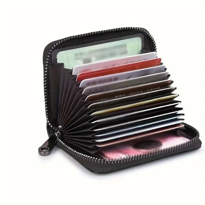 Elegante billetera de piel sintética negra para hombre y mujer - Quierox - Tienda Online