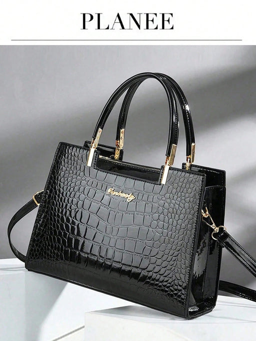Elegante bolso de piel de cocodrilo de mano, de piel sintética para mujer - Quierox - Tienda Online