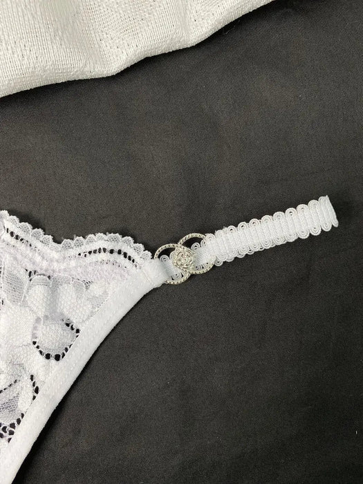 Elegantes Tangas con Lazo de Encaje Floral para mujer - Quierox - Tienda Online