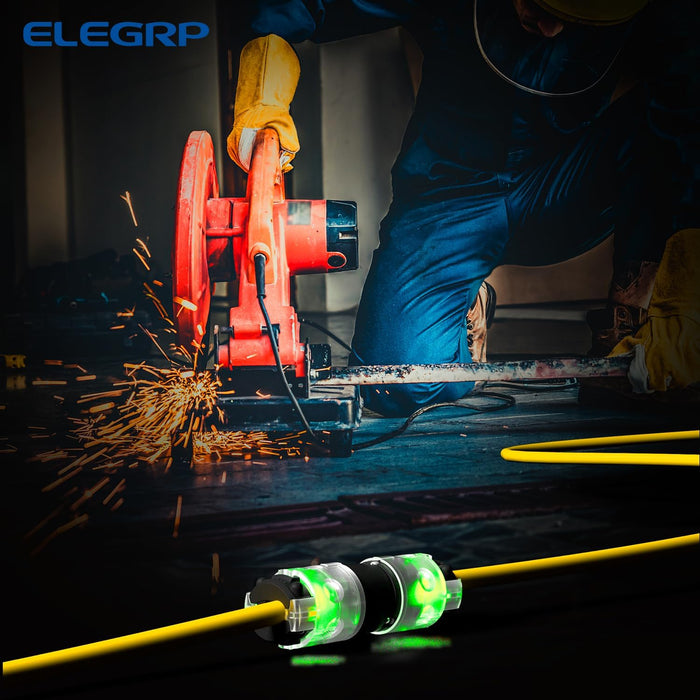 ELEGRP Juego de enchufe y conector eléctrico de hoja recta iluminada, 15 amperios 125 - Quierox - Tienda Online