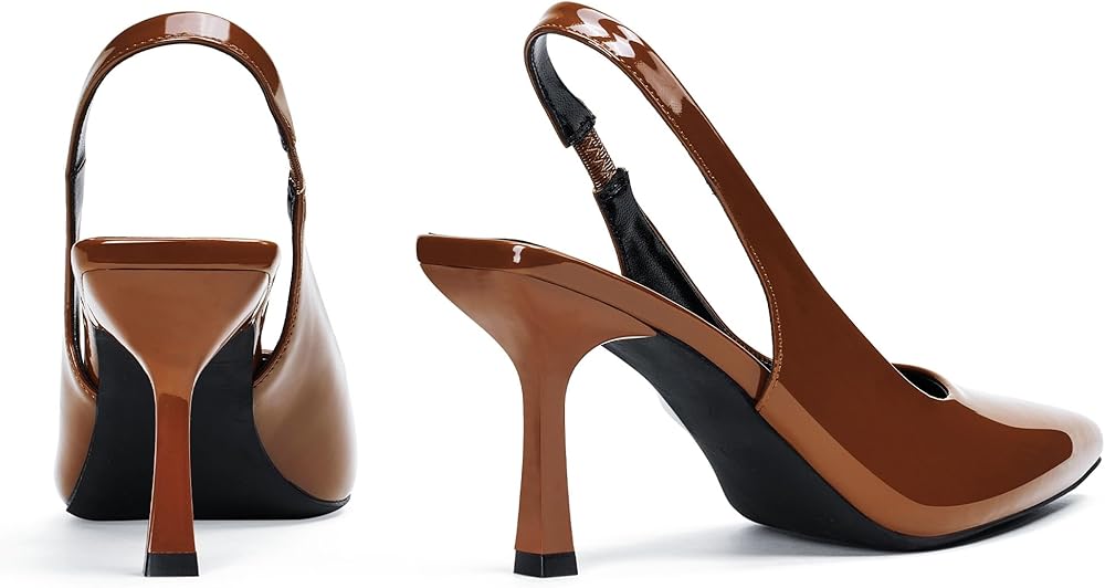 Elisabet Tang - Zapatos de tacón de aguja con tira trasera de 8 cm para mujer - Quierox - Tienda Online