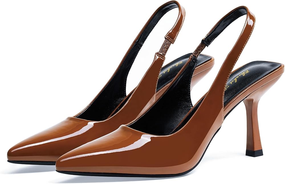 Elisabet Tang - Zapatos de tacón de aguja con tira trasera de 8 cm para mujer - Quierox - Tienda Online