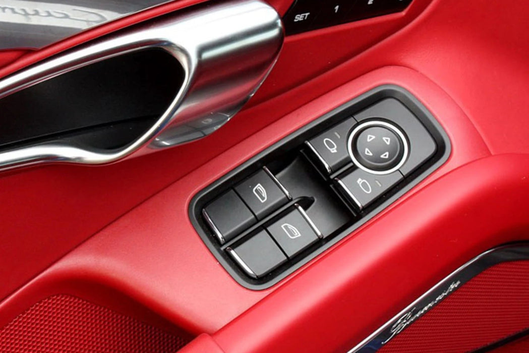 Embellecedor del interruptor de botón de elevación de la ventana del conductor maestro interior para Porsche Coupé - Quierox - Tienda Online