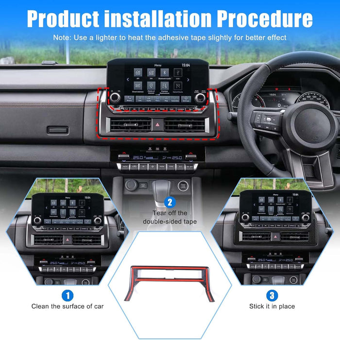 Embellecedor del marco de la salida de aire de la consola central para Mitsubishi Triton y L200 (2024 - 2025). - Quierox - Tienda Online