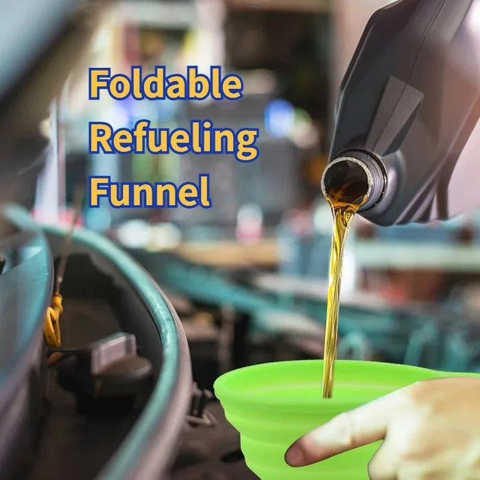 Embudo portátil plegable para motor de coche, arandela de embudo para líquidos de silicona - Quierox - Tienda Online